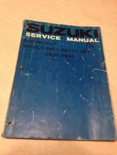 Suzuki Snowmobile SM11 SM21 SM30 SM40 revue technique service Manuel moto neige