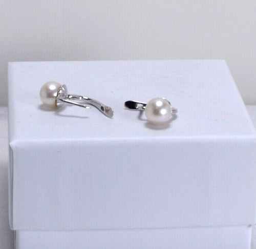 Boucles blanc 18kt perles - boucles, or