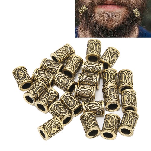 24pcs perles barbe viking - barbe,