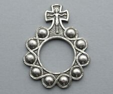 French Vintage Dizainier. Cross, Jesus Christ. Saint Virgin Mary. Ring Boy Scout