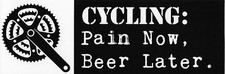 Cycling Beer vinyl bumper