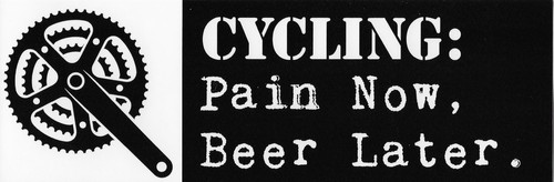 Cycling beer vinyl bumper - beer,