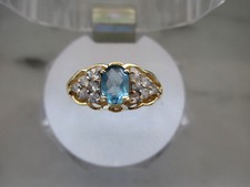 14k or Jaune Naturel Bleu et