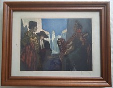 Épreuve d'artiste de Paul Louis Guilbert côté AKOUN "Gitans au clair de lune"