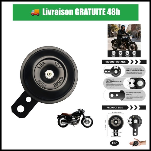 Klaxon moto 12v - moto, avertisseur