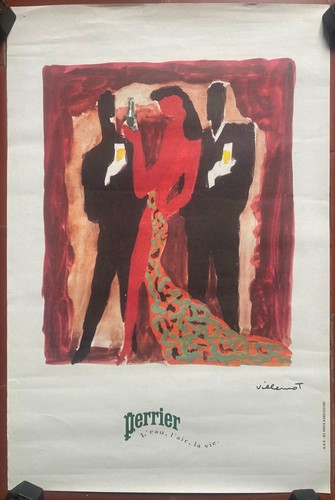 Affiche perrier eau l air - perrier, l'air