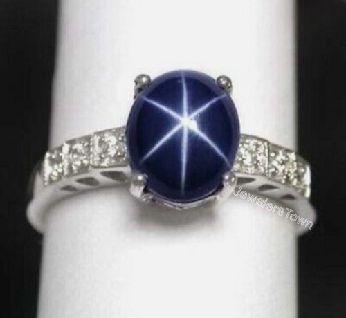 Bague saphir étoile - , bleu