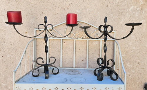 Paire chandeliers - ,