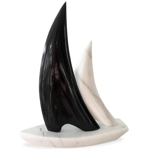 Barque avec voiles sculpture - barque,