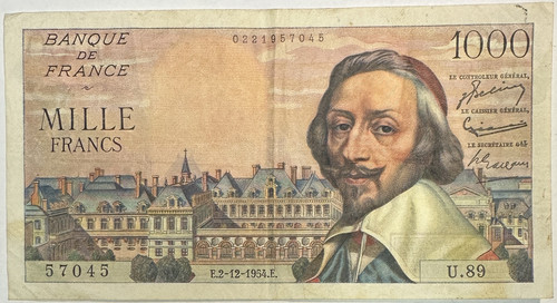 1000 francs richelieu - francs,