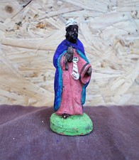 ancien santon crèche  taille 4 roi mage balthazar 