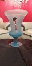 Vase Opaline Bleu De La