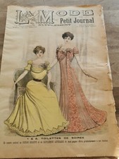 ANCIENNE REVUE LA MODE DU PETIT JOURNAL AVEC PATRON CHEMISE BEBE  N°46 1900