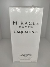 Miracle Homme L'Aquatonic Lancôme Eau De Toilette Tonifiante 125ml Neuf Rare 