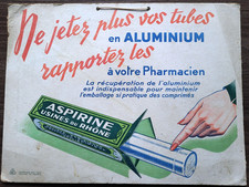 Ancien carton publicitaire ASPIRINE du Rhône - 32 cm X 24 cm