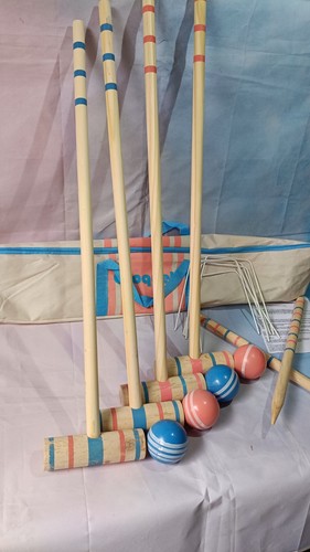 Jeu croquet complet bois - jeu,