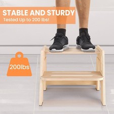 Tabouret 2 Marches En Bois