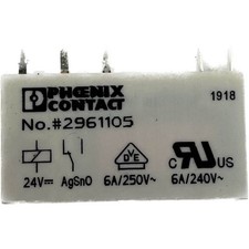 LOT De 3 Relais À Usage Général 24V 6A 250V 6A 240V PHOENIX CONTACT 2961105