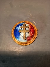 Broche Émaillé Croix De Lorraine