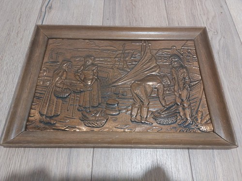 Tableau ancien cuivre - tableau,