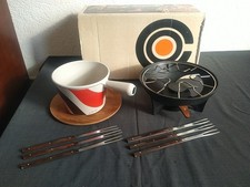 Service à Fondue Bourguignonne Le Creuset Vintage en Fonte Émaillée Liv Offerte 