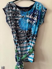 T Shirt Desigual Imprimé Bleu Taille L, TBE