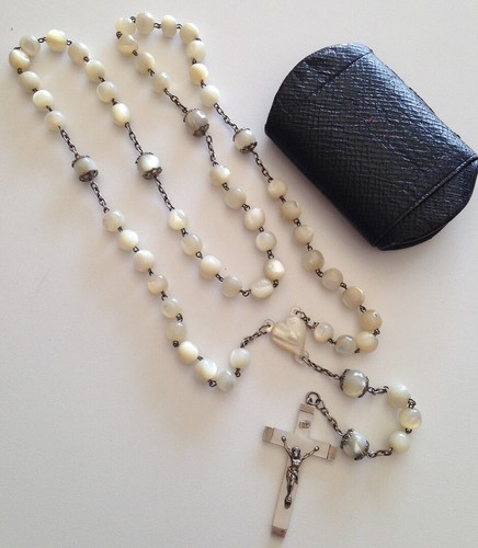 Ancien grand chapelet nacre - ancien,