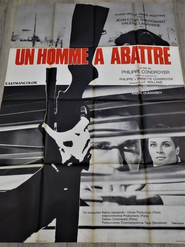 Homme abattre affiche - a,