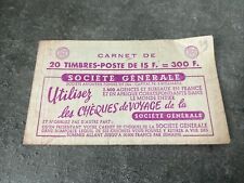 Ancien Carnet Timbres Postes 3 Timbres 15 Francs Marianne Collection 