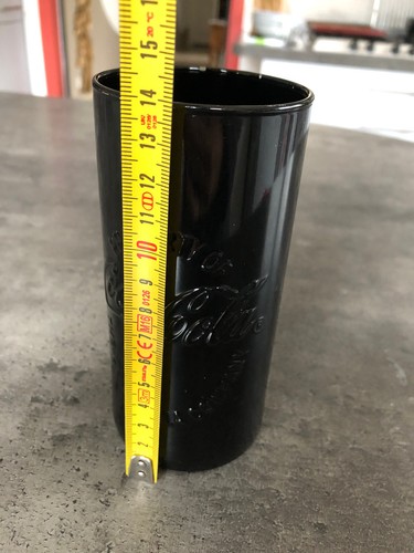 Rare verre tube coca cola - verre, noir
