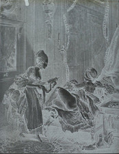 FEMMES NUES 1920 PLAQUE VERRE