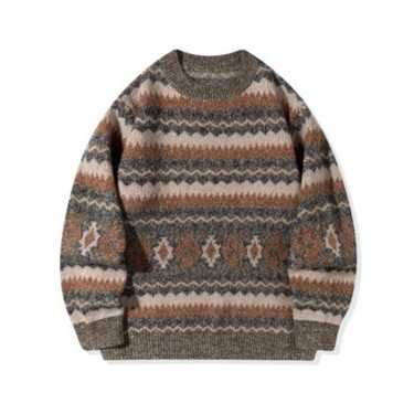 Pull homme vintage jacquard - pull,