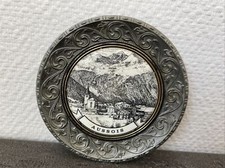 ancienne petite coupelle decorative etain ? aussois village montagne deco