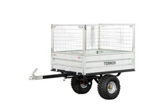 Remorque simple essieu 350kg benne galvanisée basculante AHR350G