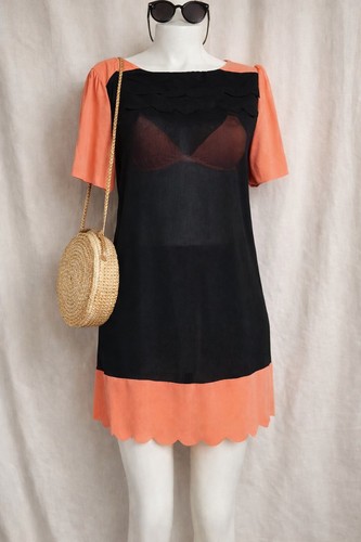Robe sweewe noir - &, corail