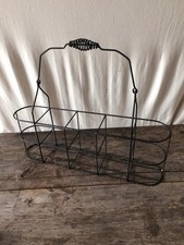 Casier Ancien Porte Bouteille Métal Noir 5 Emplacements Déco 40’s Vintage #D030