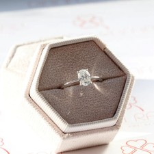 Bague ovale en argent sterling