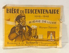 Ancienne étiquette de Bière du tricentenaire 1648-1948 Brasserie de Lachapelle