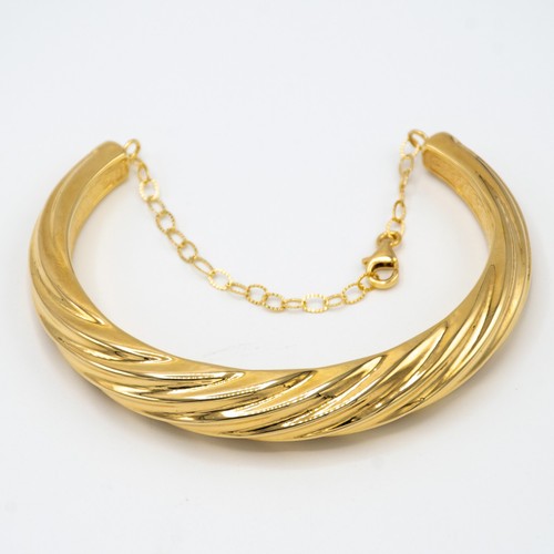 Bracelet rigide jaune 18 - bracelet, or