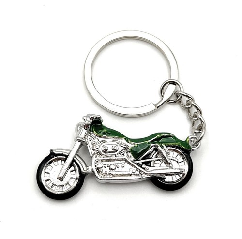Moto verte véhicule chopper - verte,