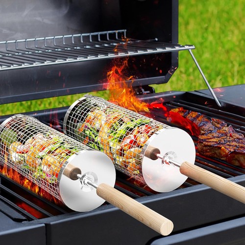 Panier bbq inox 304 roulant - inox,