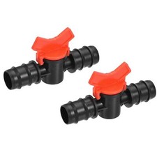 Robinet à nant 25mm Raccord Arrêt Interrupteur pour Irrigation Tube 2 Set