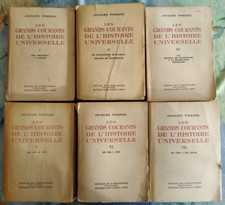 LES GRANDS COURANTS DE L'HISTOIRE UNIVERSELLE par Jacques Pirenne - 6 volumes