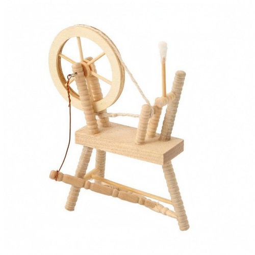 Rouet bois miniature fait main - fait,
