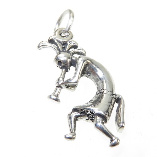 Breloque kokopelli argent - kokopelli, en