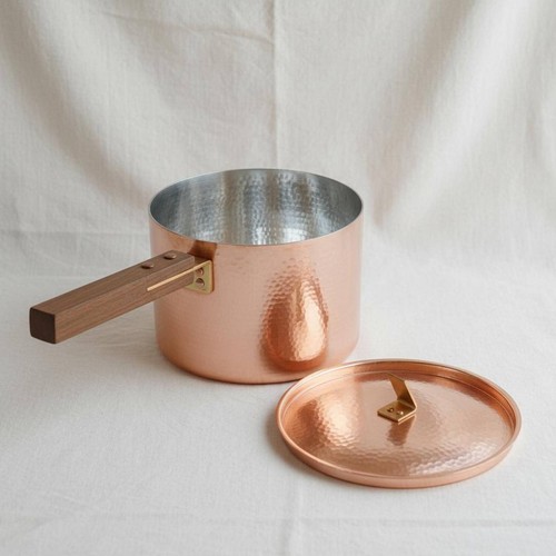 Casserole cuivre poignée bois - casserole,