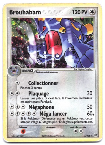 Carte pokémon brouhabam 106 - carte, 3/106