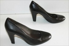 BOCAGE  Escarpins Cuir Noir Doublés Cuir Bouts Ronds T 38 TTBE