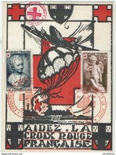 1951 Carte Maximum Exposition LA CROIX ROUGE et LA POSTE dernier jour +++