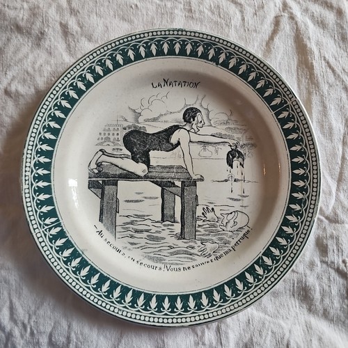 Assiette parlante natation - assiette, la